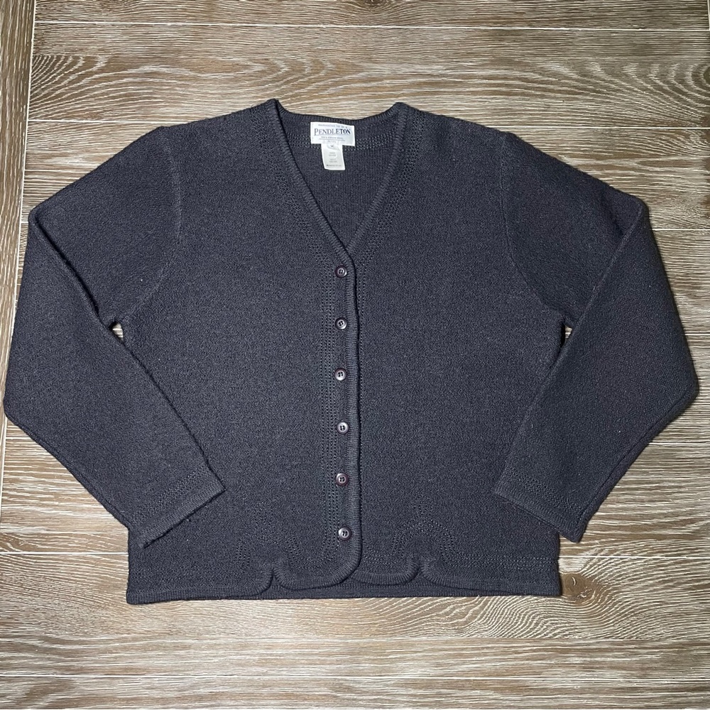 Vintage Pendleton Sweater 100% Virgin Wool Sweater Button Up Cardigan